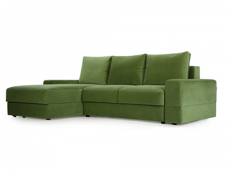 Зеленый угловой диван