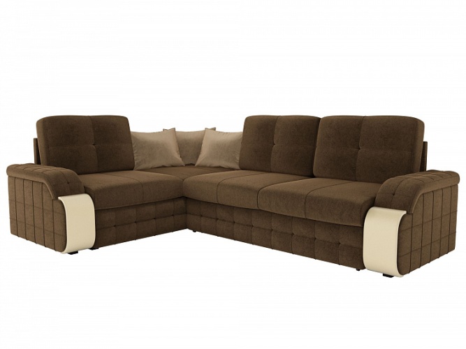 Николь коричневый, угловой диван