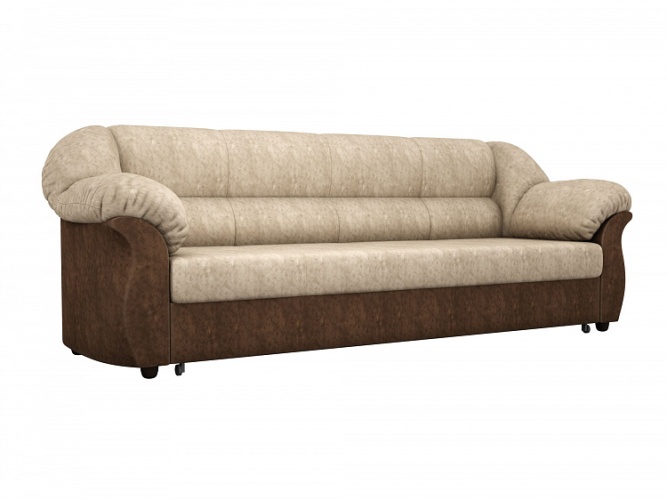 Карнелла бежево-коричневый велюр, диван выкатной