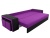 Мустанг с двумя пуфами Фиолетово-Черный, диван еврокнижка