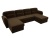 Бостон Luxe П-Образный Коричневый Вельвет, угловой диван