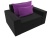 Мэдисон Черно-Фиолетовый Микровельвет, кресло-кровать