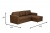 Торонто коричневый рогожка, угловой диван