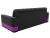 Честер Черно-Фиолетовый Вельвет, диван еврокнижка