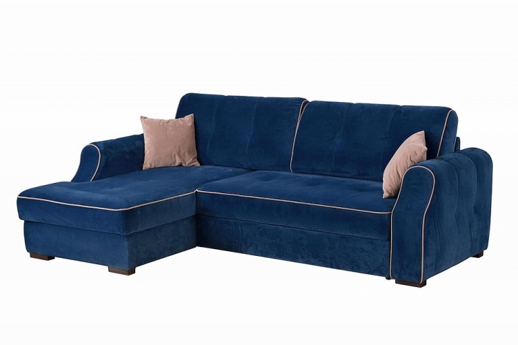 Оскар синий, угловой диван