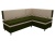 Стайл угловой Бежево-Зеленый Микровельвет Правый, кухонный диван