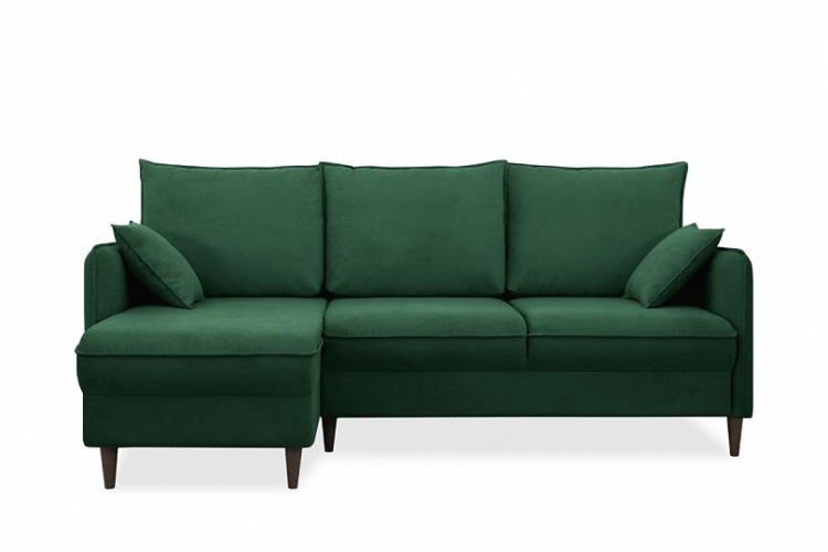 Ханс (Мазератти) Зеленый Велюр Левый, угловой диван