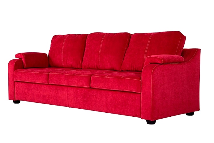 Берета Красный Велюр, диван выкатной