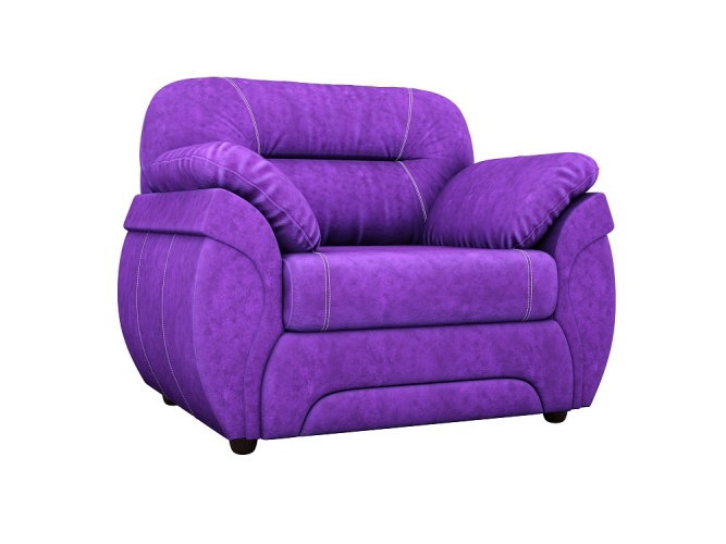 Бруклин Фиолетовое Велюр, кресло для отдыха