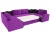 П-образный Николь фиолетовый, угловой диван