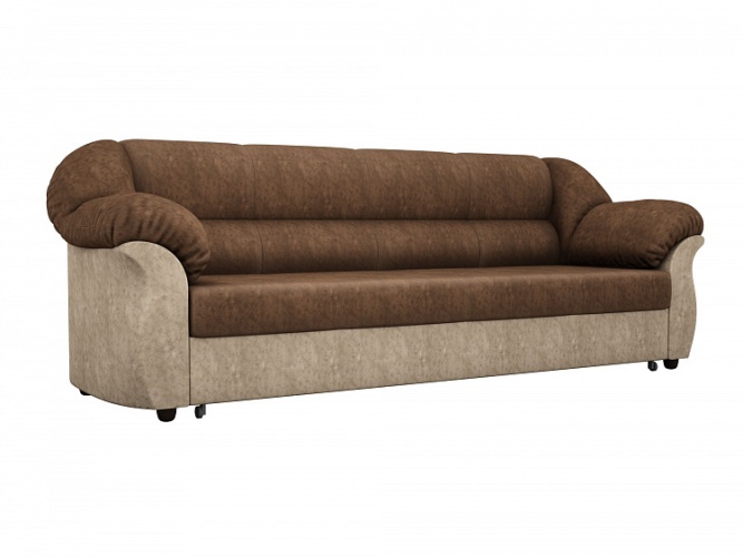 Карнелла коричнево-бежевый велюр 2, диван выкатной