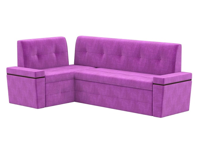 Деметра угловой Фиолетовый Микровельвет, кухонный диван