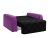 Гермес Черно-Фиолетовое Микровельвет, кресло-кровать