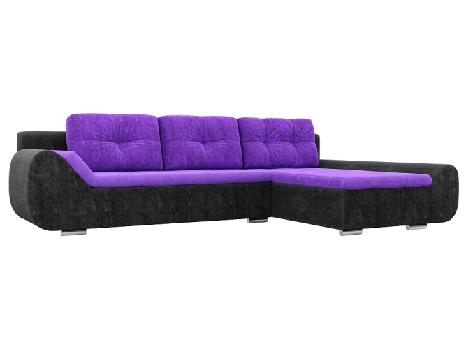 Анталина Черно-Фиолетовый, угловой диван