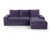 Каро фиолетовый, угловой диван