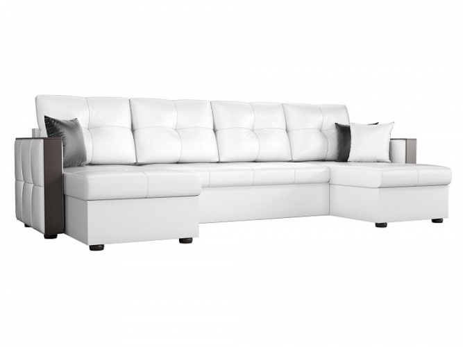 П-образный Валенсия Люкс белый, угловой диван
