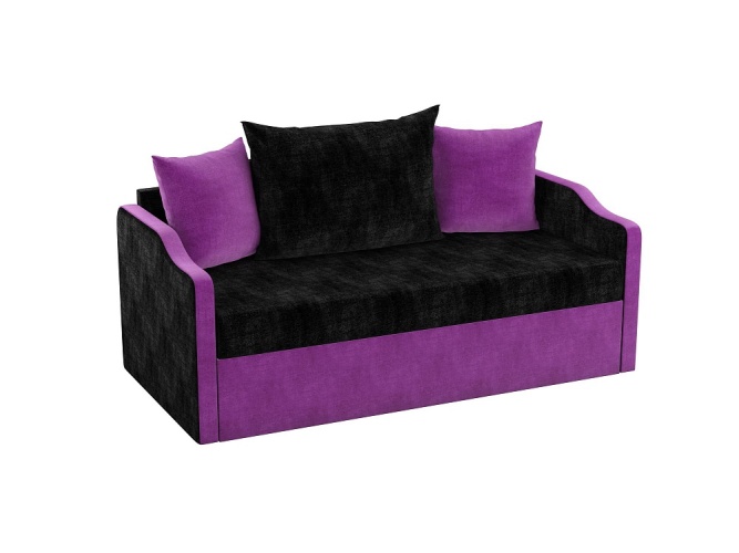 Дороти Черно-Фиолетовый, диван выкатной