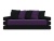 Веста (Венеция) Фиолетово-Черный, диван еврокнижка