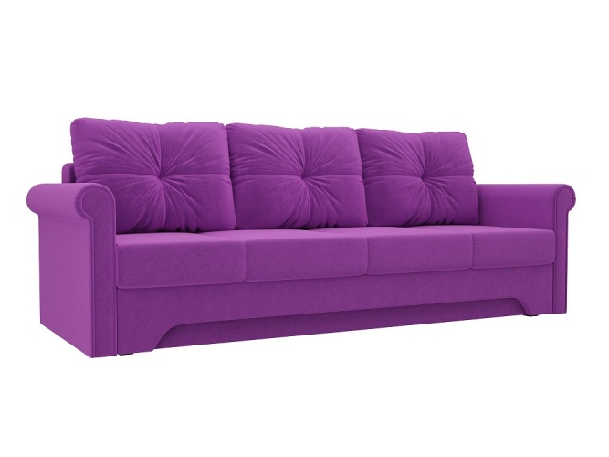 Европа Фиолетовый Микровельвет, диван еврокнижка