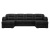 Бостон Luxe П-Образный Черный  Велюр, угловой диван