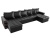 Веста (Венеция) П-образный Черный, угловой диван
