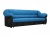 Карнелла сине-черный велюр, диван выкатной