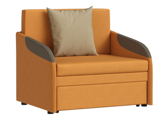 Гномик 85 Оранжевый Рогожка, кресло-кровать