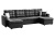 Ливерпуль Квадро П-образный черный экокожа, угловой диван
