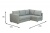 Мансберг 2 серый, угловой диван