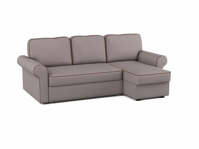 Тулон Luxe серый, угловой диван