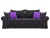 Элис черно-фиолетовый, диван еврокнижка