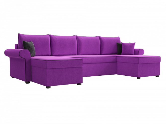 Милфорд Эко П-образный Фиолетовый, угловой диван