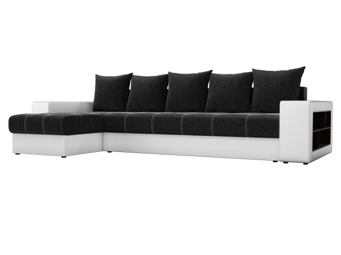 Дубай (Марго) Черно-Белый, угловой диван
