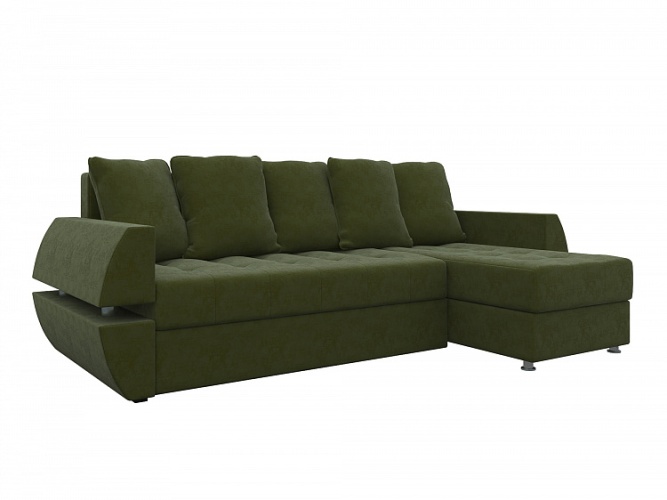 Персей Зеленый, угловой диван