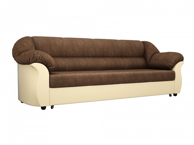 Карнелла коричнево-бежевый велюр, диван выкатной
