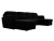 Бостон Luxe П-Образный Черный Вельвет, угловой диван