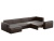 Мэдисон П-образный коричневый экокожа 2, угловой диван