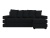 Веста (Венеция) Черный Микровельвет, угловой диван