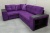 Николь фиолетовый полки в подлокотниках Velvet Lux 32, угловой диван