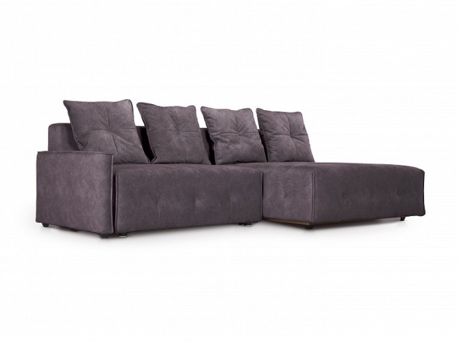 Бронкс фиолетовый, угловой диван
