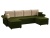 Милфорд Эко П-образный Зелено-Бежевый, угловой диван