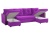 П-образный Валенсия Люкс фиолетовый, угловой диван