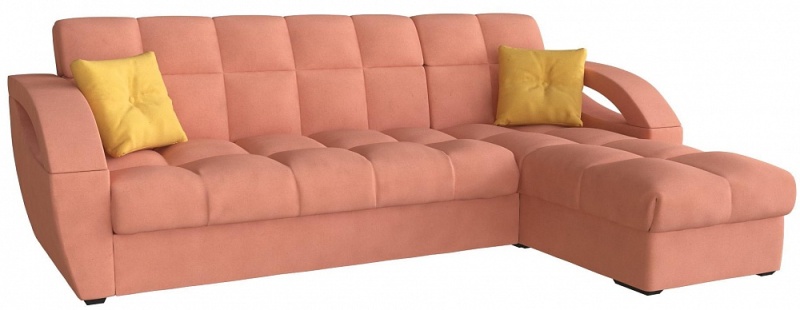 Монреаль 2 Розовый Велюр, Угловой диван