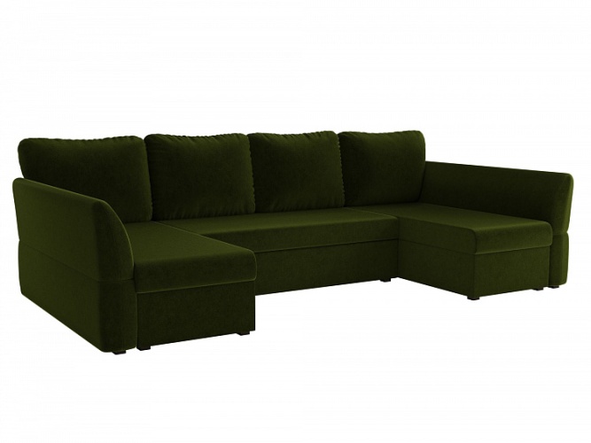 Гессен-П зеленый, угловой диван