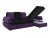 Персей Черно-Фиолетовый, угловой диван