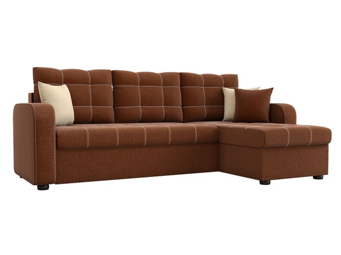 Ливерпуль Квадро коричневый, угловой диван