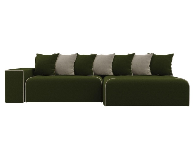 Кёльн Зеленый Микровельвет Правый, угловой диван