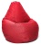 Кресло груша XL Рогожка Bahama - Red - 1, пуф
