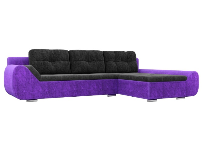 Анталина Фиолетово-Черный, угловой диван