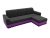 Честер Черно-Фиолетовый Вельвет, угловой диван